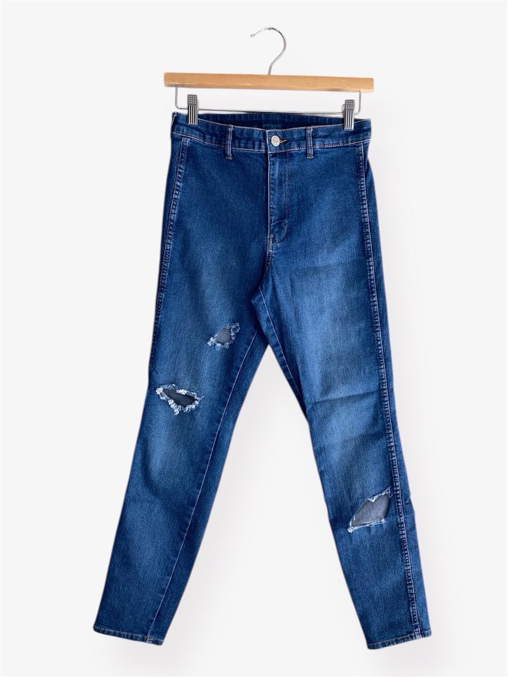H&M Blue Distressed Skinny Jeans Women’s 26